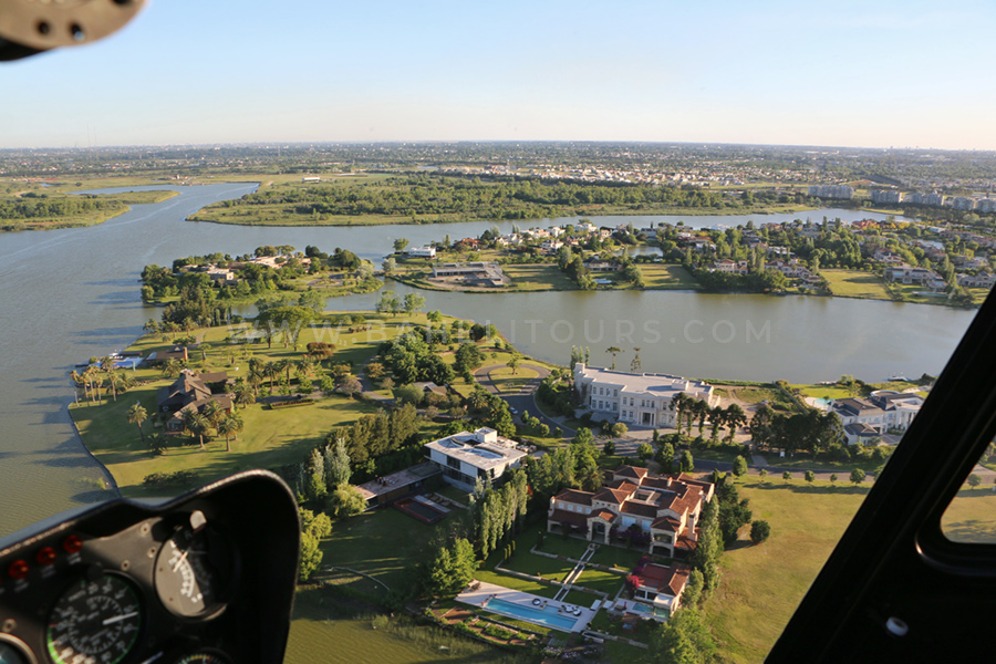 Helicopter tours over the Delta