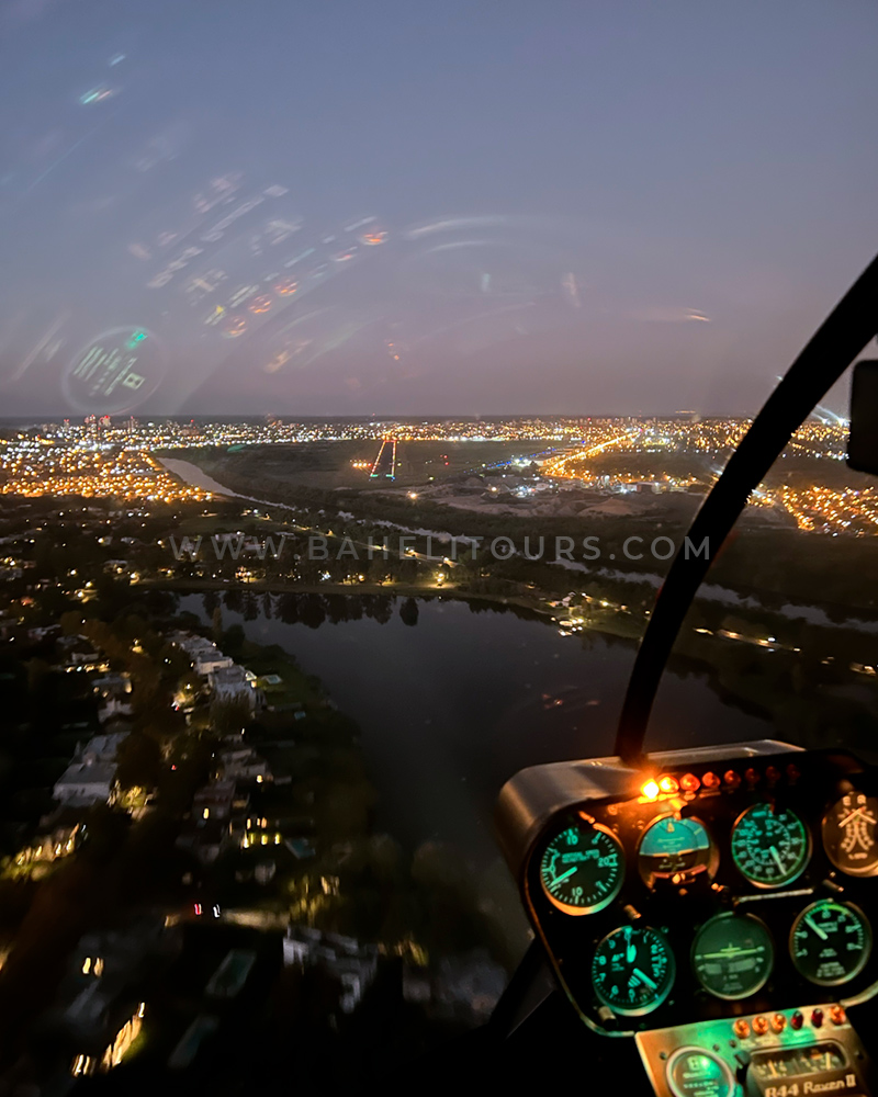 Night flight over Buenos Aires